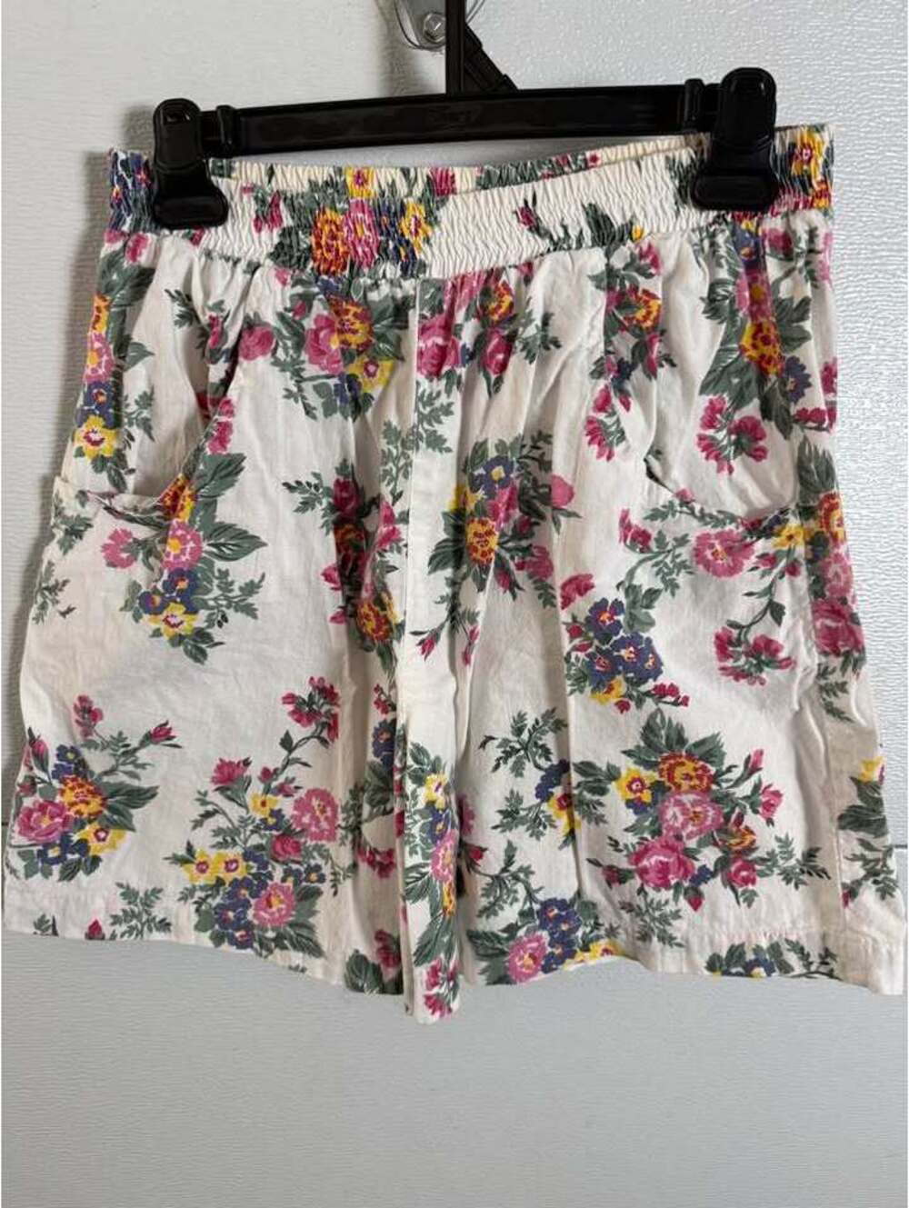 Vintage Floral Cotton Shorts Size Medium